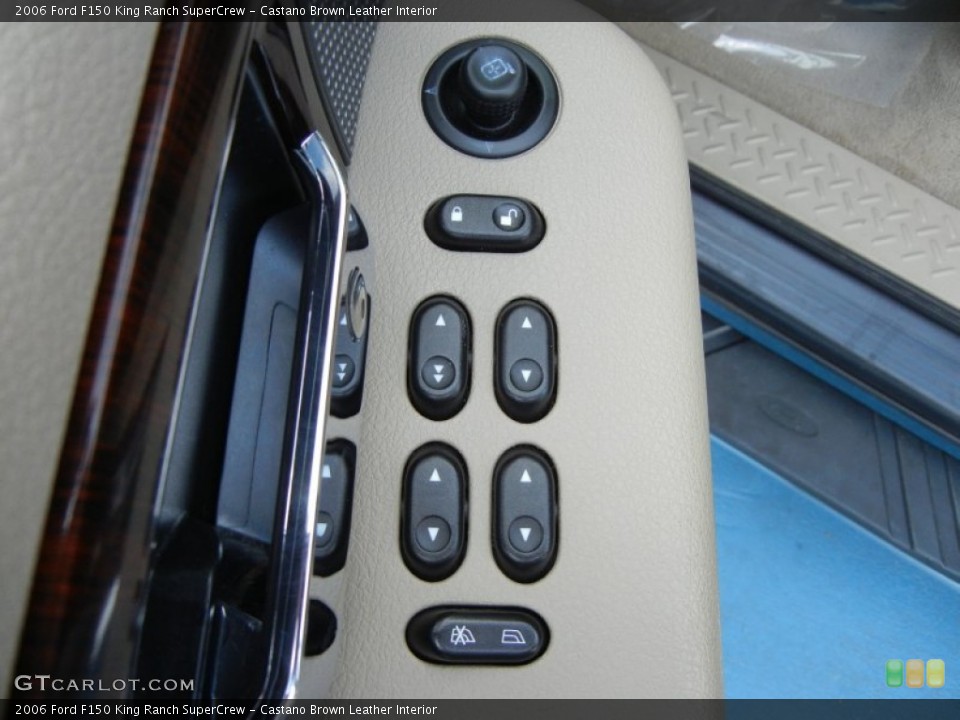 Castano Brown Leather Interior Controls for the 2006 Ford F150 King Ranch SuperCrew #65282750