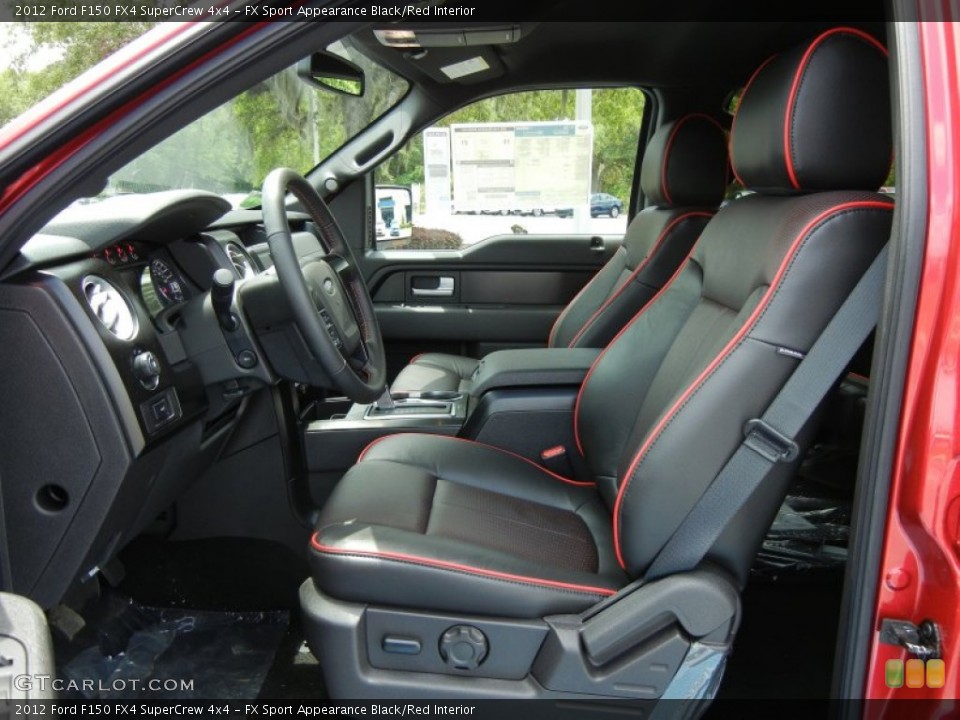 FX Sport Appearance Black/Red Interior Photo for the 2012 Ford F150 FX4 SuperCrew 4x4 #65283779