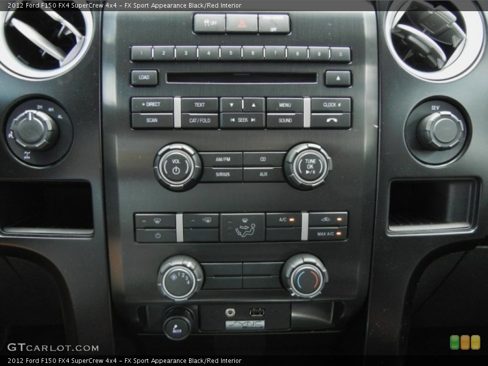 FX Sport Appearance Black/Red Interior Controls for the 2012 Ford F150 FX4 SuperCrew 4x4 #65283818