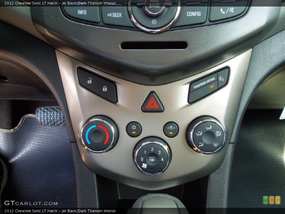Jet Black/Dark Titanium Interior Controls for the 2012 Chevrolet Sonic LT Hatch #65286038