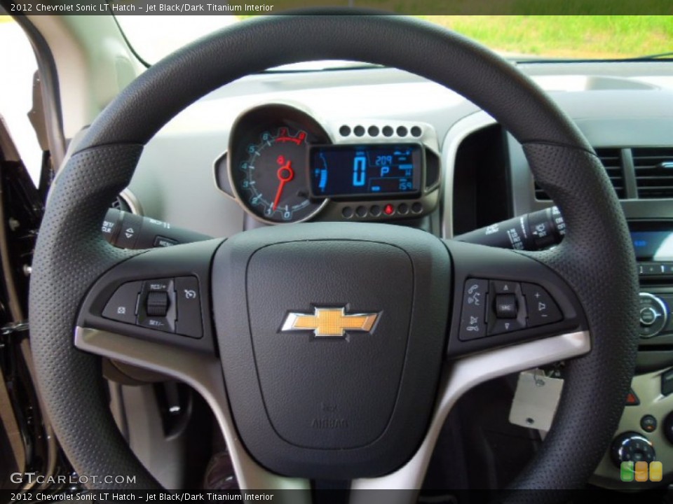 Jet Black/Dark Titanium Interior Steering Wheel for the 2012 Chevrolet Sonic LT Hatch #65286056