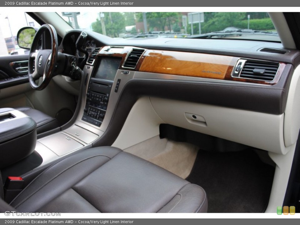 Cocoa/Very Light Linen Interior Dashboard for the 2009 Cadillac Escalade Platinum AWD #65291585