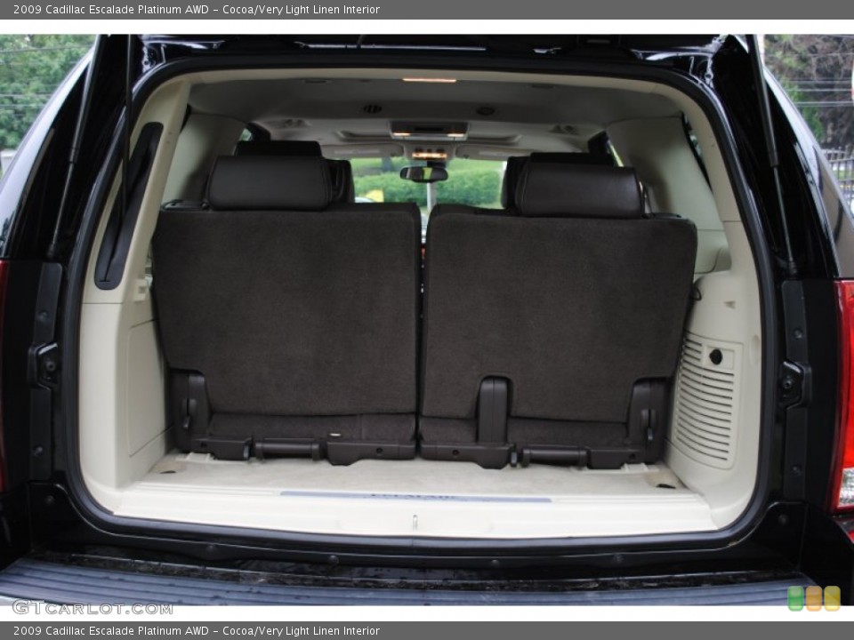 Cocoa/Very Light Linen Interior Trunk for the 2009 Cadillac Escalade Platinum AWD #65291616