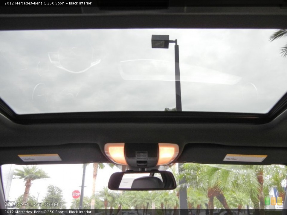 Black Interior Sunroof for the 2012 Mercedes-Benz C 250 Sport #65291901