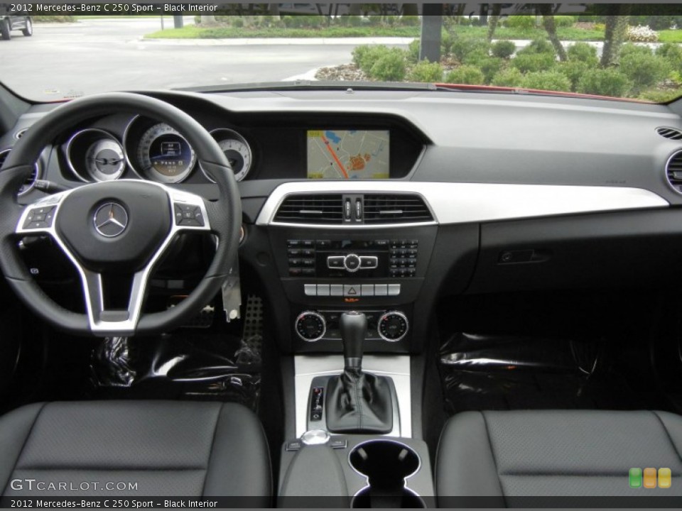 Black Interior Dashboard for the 2012 Mercedes-Benz C 250 Sport #65291912
