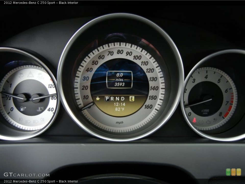 Black Interior Gauges for the 2012 Mercedes-Benz C 250 Sport #65291930