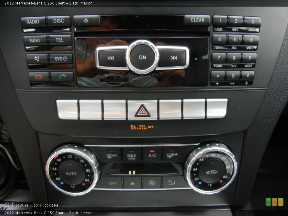 Black Interior Controls for the 2012 Mercedes-Benz C 250 Sport #65291948