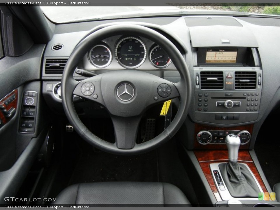Black Interior Dashboard for the 2011 Mercedes-Benz C 300 Sport #65292155