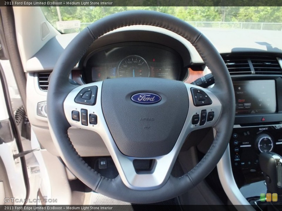 Medium Light Stone Interior Steering Wheel for the 2013 Ford Edge Limited EcoBoost #65292509
