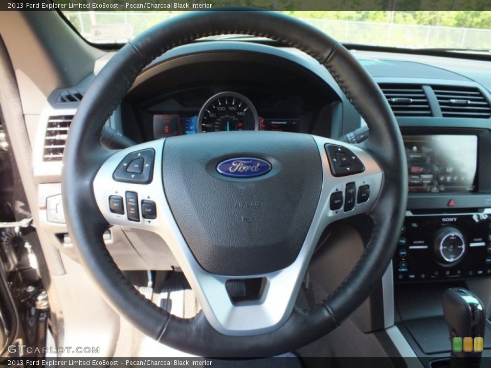 Pecan/Charcoal Black Interior Steering Wheel for the 2013 Ford Explorer Limited EcoBoost #65292656