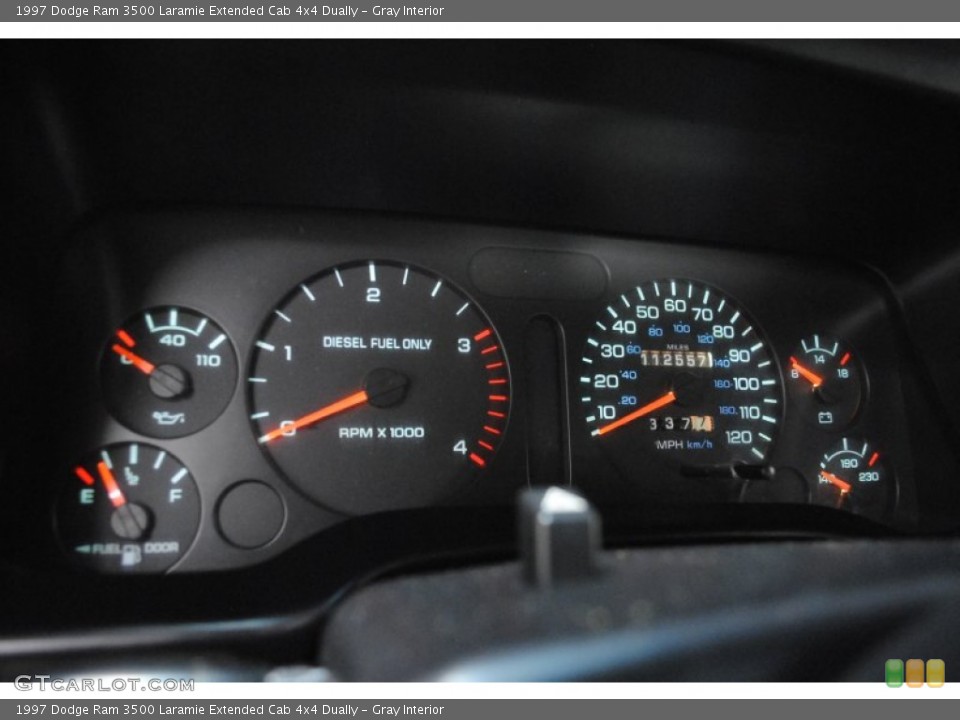 Gray Interior Gauges for the 1997 Dodge Ram 3500 Laramie Extended Cab 4x4 Dually #65296349