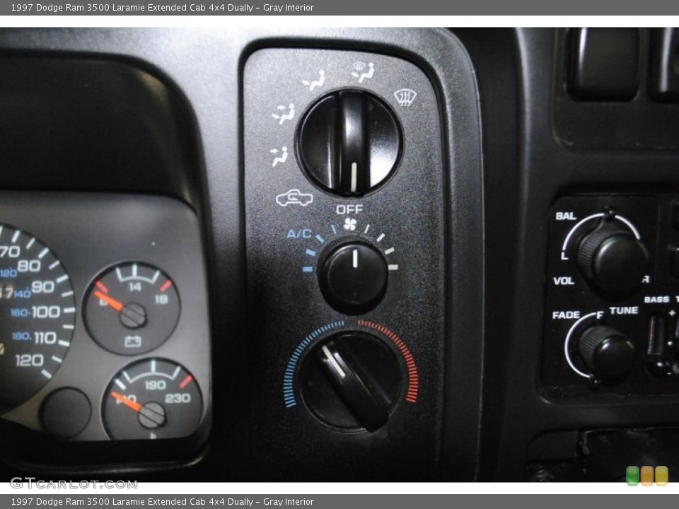 Gray Interior Controls for the 1997 Dodge Ram 3500 Laramie Extended Cab 4x4 Dually #65296364