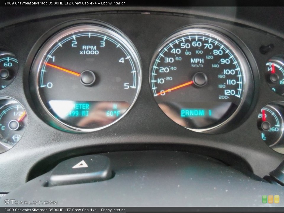 Ebony Interior Gauges for the 2009 Chevrolet Silverado 3500HD LTZ Crew Cab 4x4 #65296673