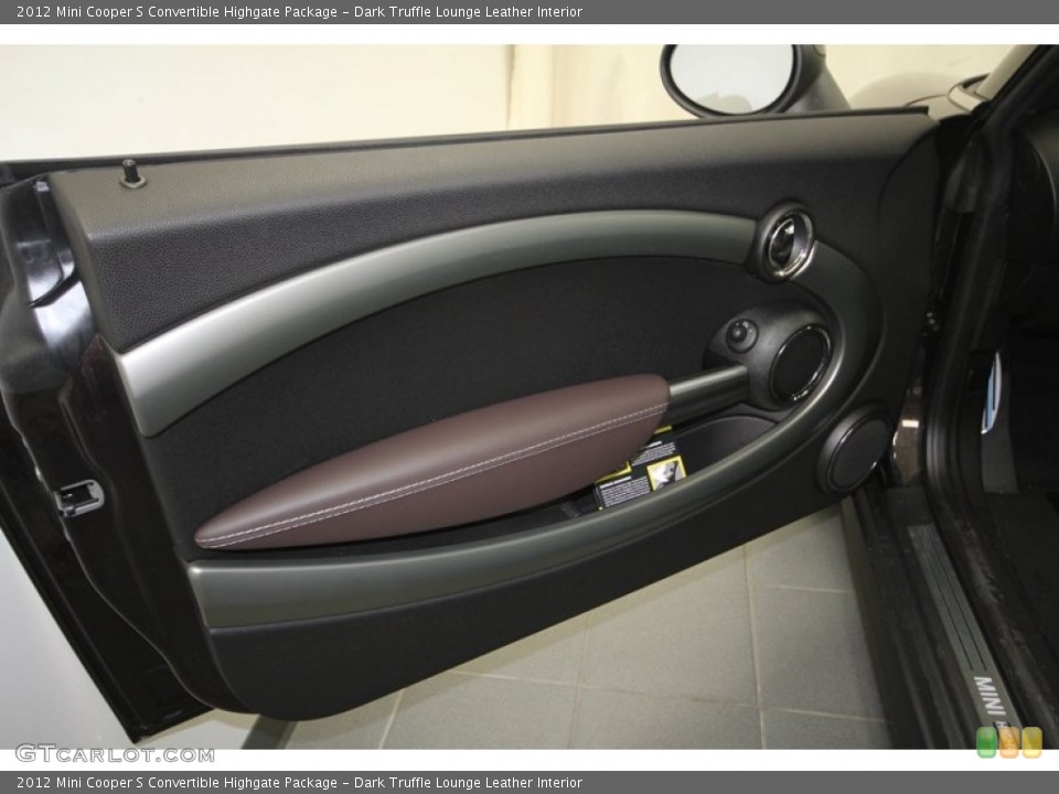 Dark Truffle Lounge Leather Interior Door Panel for the 2012 Mini Cooper S Convertible Highgate Package #65303741