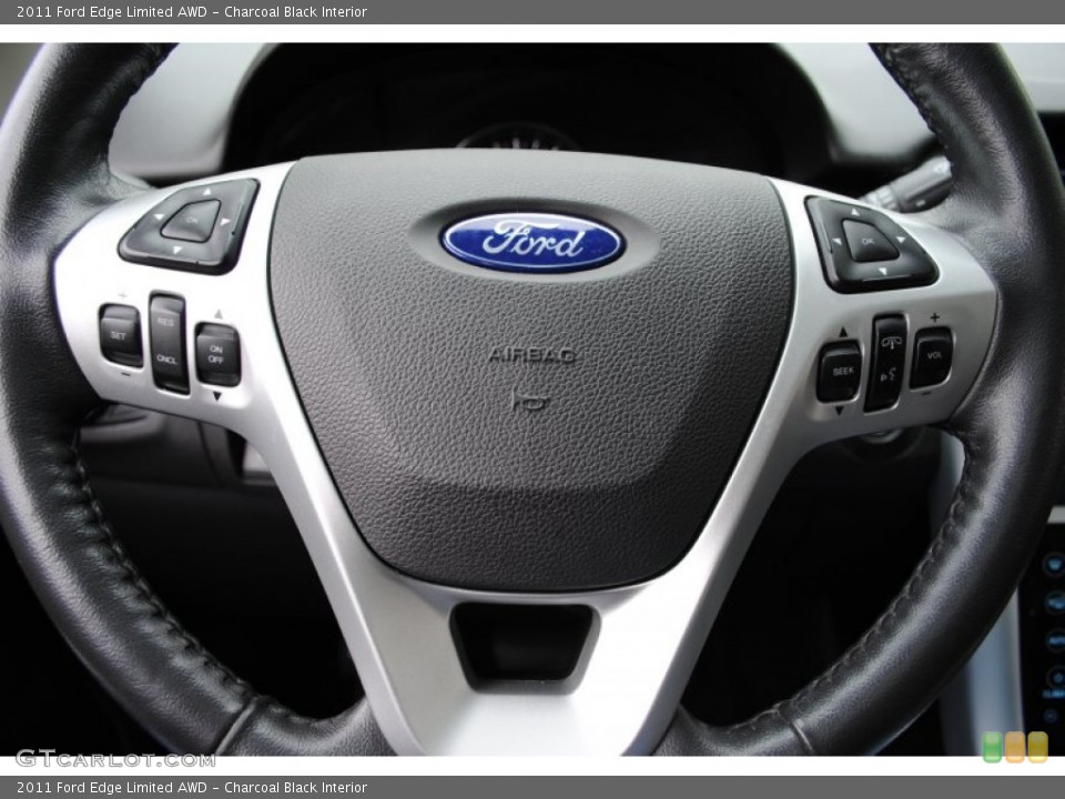 Charcoal Black Interior Steering Wheel for the 2011 Ford Edge Limited AWD #65304329