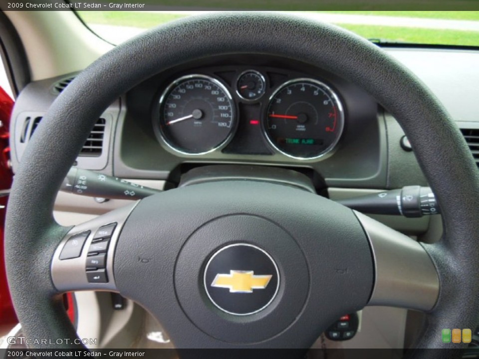 Gray Interior Steering Wheel for the 2009 Chevrolet Cobalt LT Sedan #65308691