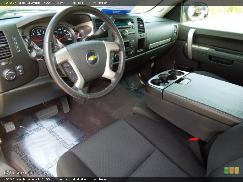 Ebony Interior Prime Interior for the 2010 Chevrolet Silverado 1500 LT Extended Cab 4x4 #65311856
