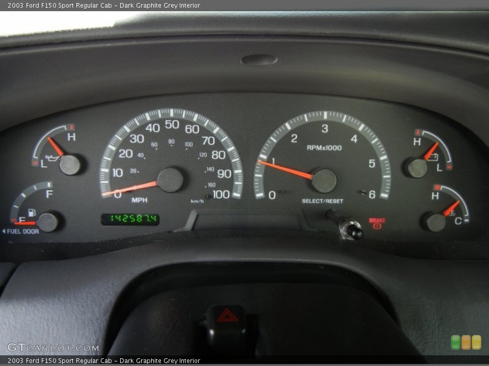 Dark Graphite Grey Interior Gauges for the 2003 Ford F150 Sport Regular Cab #65317172