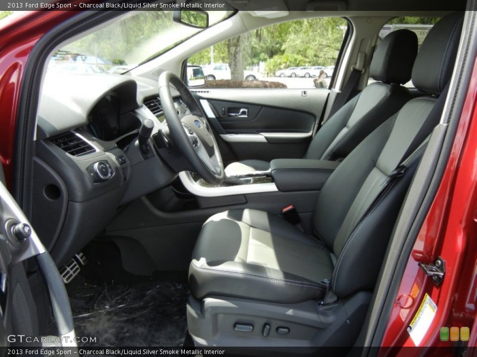 Charcoal Black/Liquid Silver Smoke Metallic Interior Photo for the 2013 Ford Edge Sport #65317269