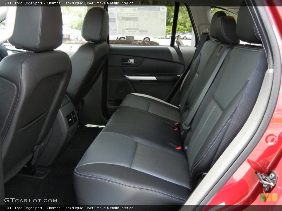 Charcoal Black/Liquid Silver Smoke Metallic Interior Rear Seat for the 2013 Ford Edge Sport #65317276