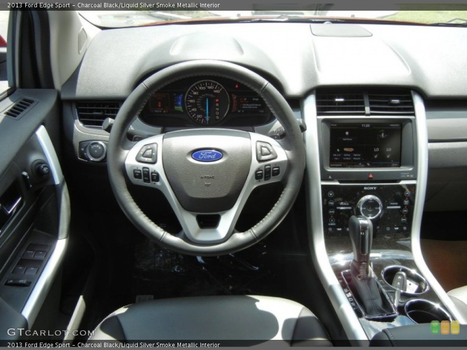 Charcoal Black/Liquid Silver Smoke Metallic Interior Dashboard for the 2013 Ford Edge Sport #65317280