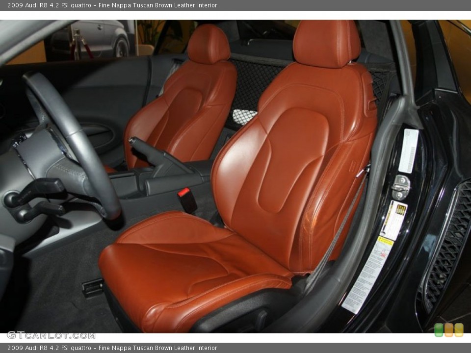 Fine Nappa Tuscan Brown Leather Interior Front Seat for the 2009 Audi R8 4.2 FSI quattro #65320490