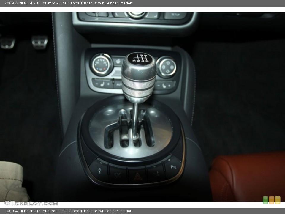 Fine Nappa Tuscan Brown Leather Interior Transmission for the 2009 Audi R8 4.2 FSI quattro #65320535