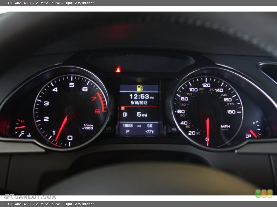 Light Gray Interior Gauges for the 2010 Audi A5 3.2 quattro Coupe #65321306