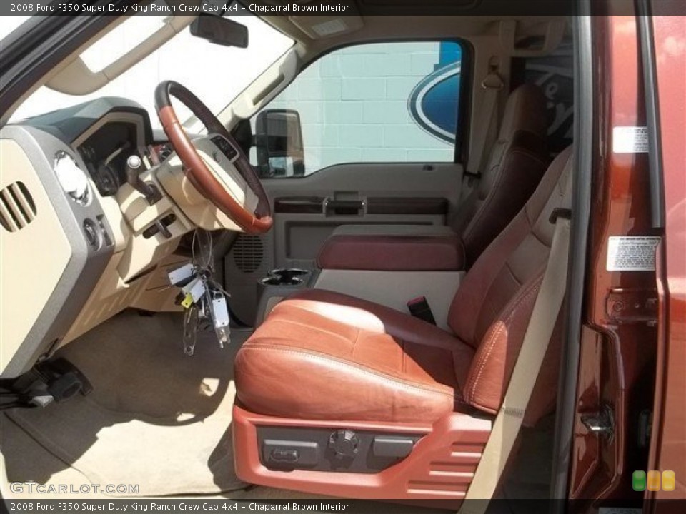 Chaparral Brown Interior Photo for the 2008 Ford F350 Super Duty King Ranch Crew Cab 4x4 #65322269