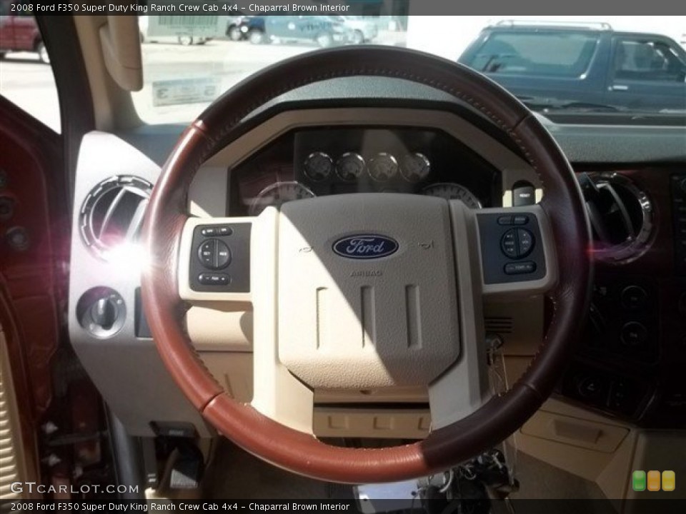 Chaparral Brown Interior Steering Wheel for the 2008 Ford F350 Super Duty King Ranch Crew Cab 4x4 #65322380