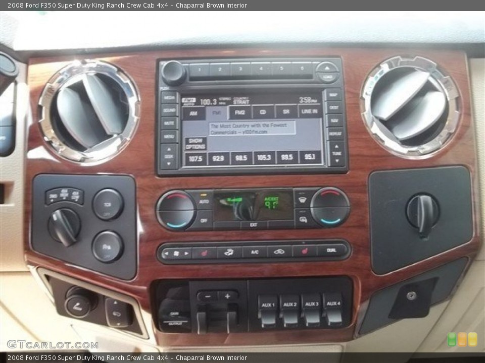 Chaparral Brown Interior Controls for the 2008 Ford F350 Super Duty King Ranch Crew Cab 4x4 #65322386