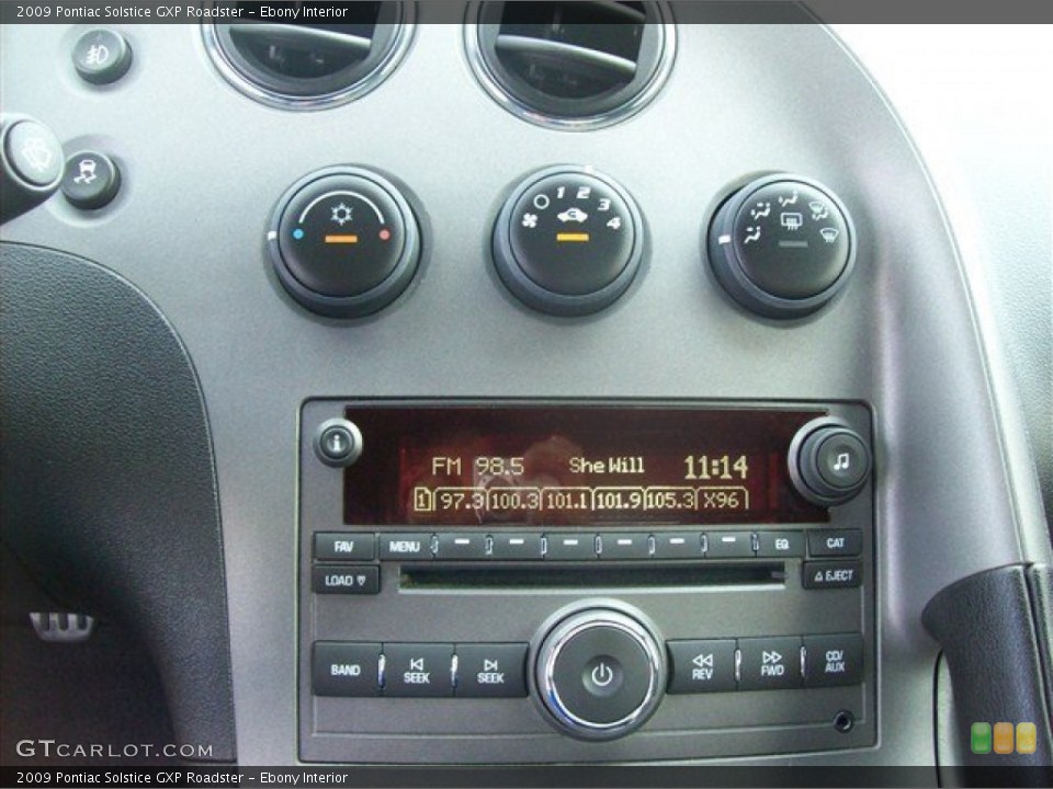 Ebony Interior Controls for the 2009 Pontiac Solstice GXP Roadster #65322551