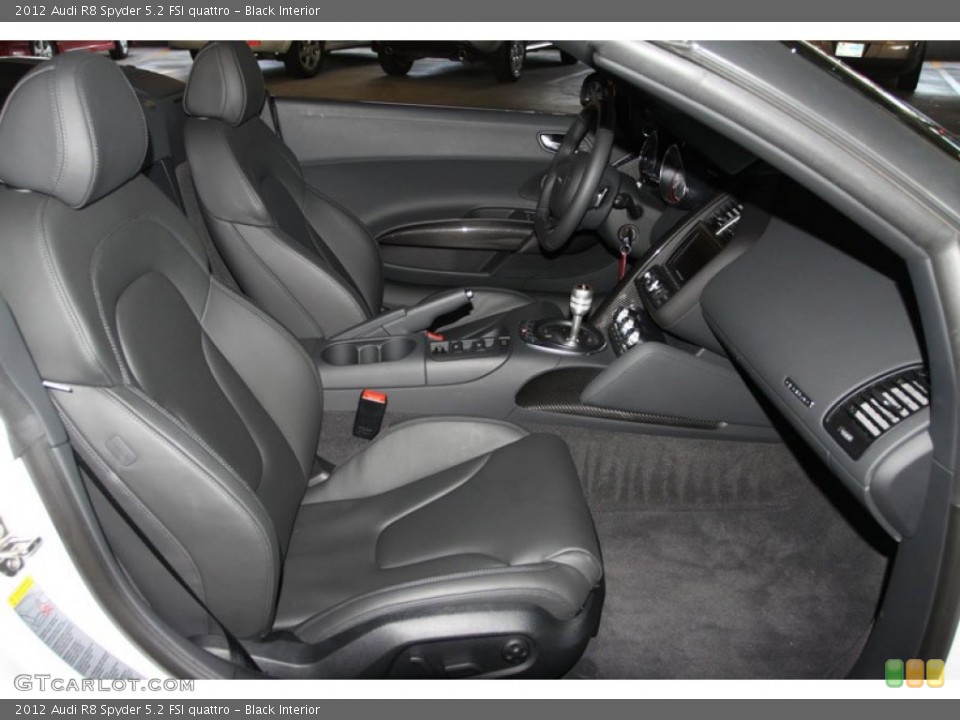 Black Interior Photo for the 2012 Audi R8 Spyder 5.2 FSI quattro #65322710