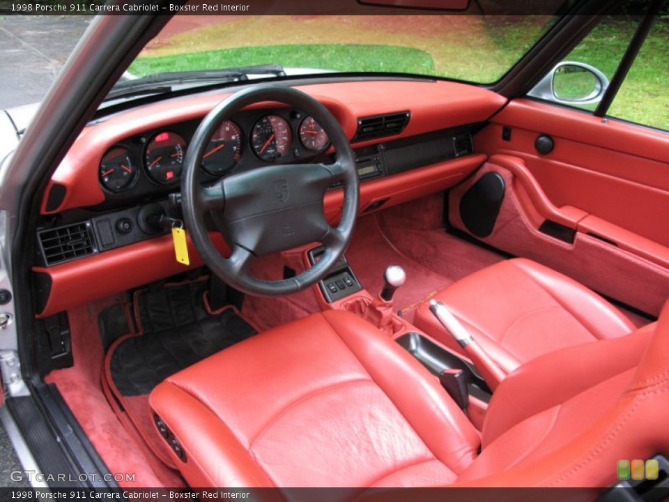 Boxster Red Interior Prime Interior for the 1998 Porsche 911 Carrera Cabriolet #65325107