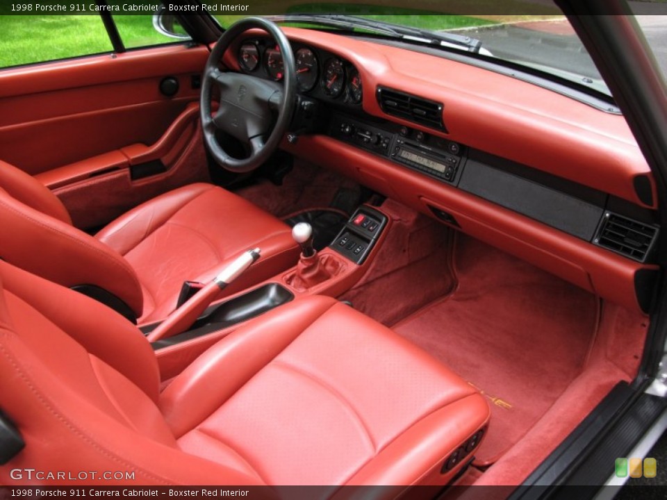 Boxster Red Interior Dashboard for the 1998 Porsche 911 Carrera Cabriolet #65325125