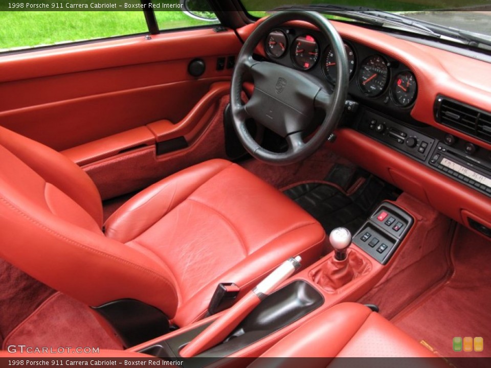Boxster Red Interior Photo for the 1998 Porsche 911 Carrera Cabriolet #65325142