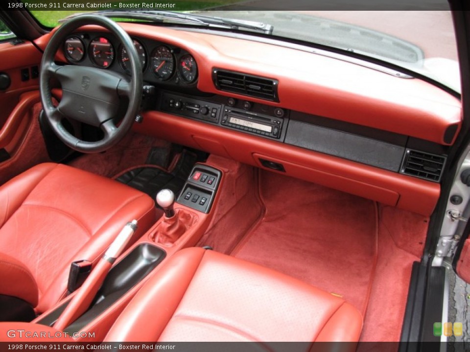 Boxster Red Interior Dashboard for the 1998 Porsche 911 Carrera Cabriolet #65325152