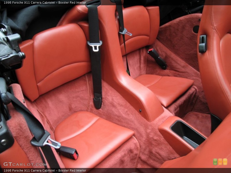 Boxster Red Interior Rear Seat for the 1998 Porsche 911 Carrera Cabriolet #65325159
