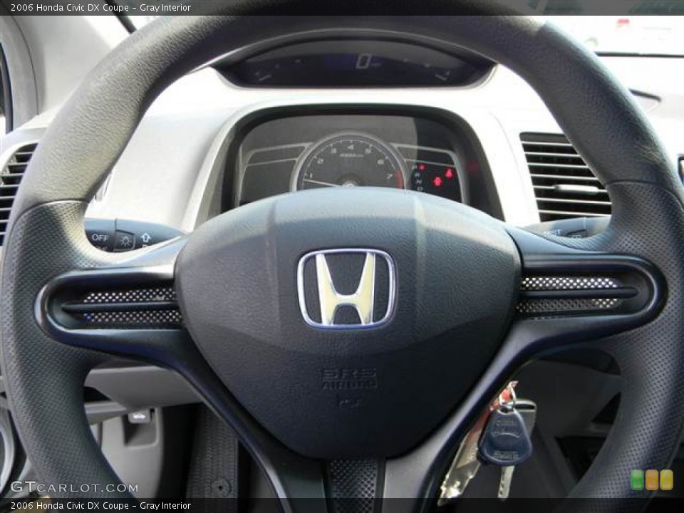 Gray Interior Steering Wheel for the 2006 Honda Civic DX Coupe #65326391