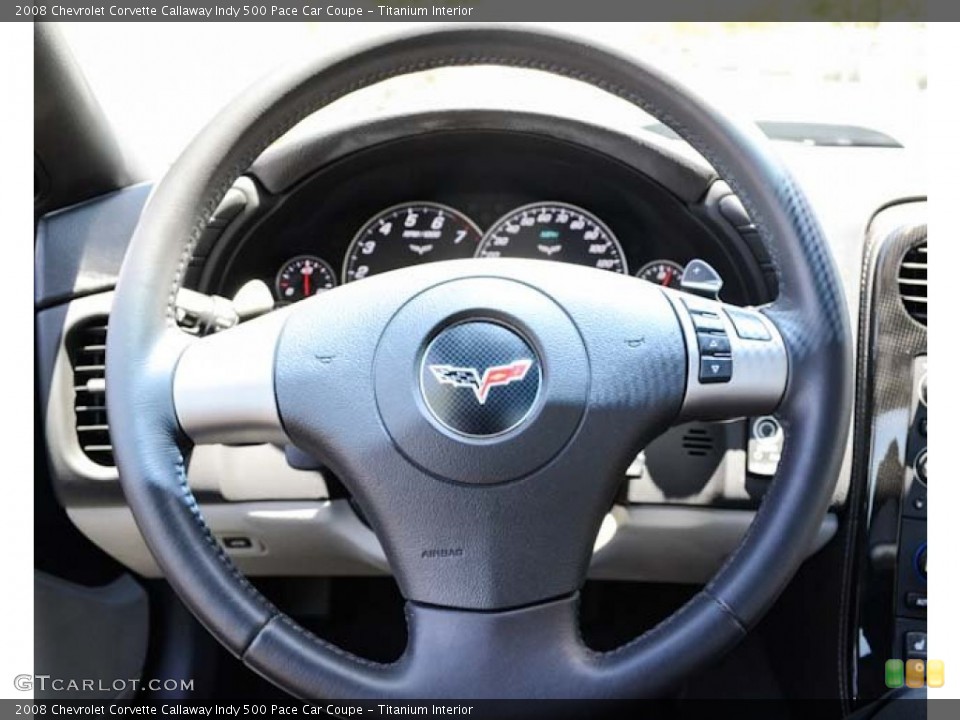 Titanium Interior Steering Wheel for the 2008 Chevrolet Corvette Callaway Indy 500 Pace Car Coupe #65326883