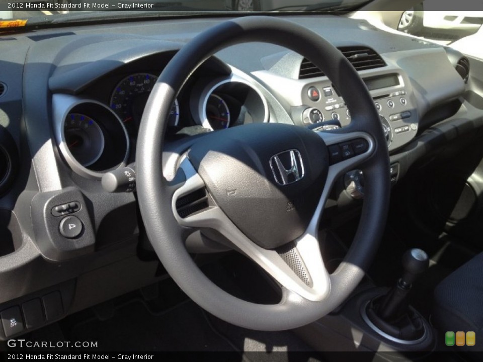 Gray Interior Steering Wheel for the 2012 Honda Fit  #65332624