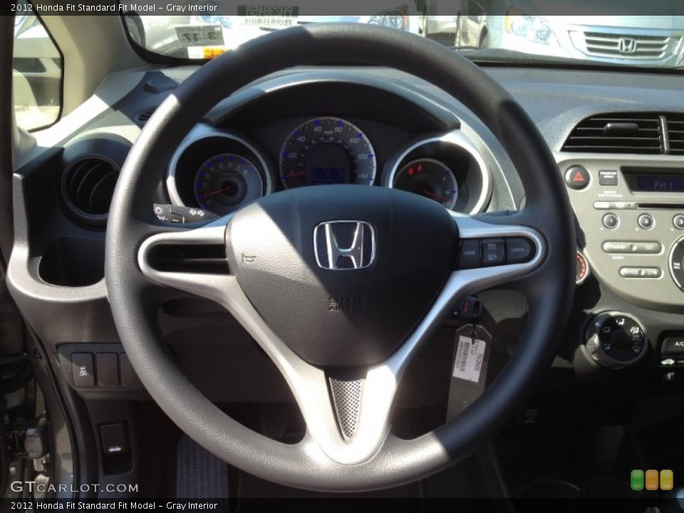 Gray Interior Steering Wheel for the 2012 Honda Fit  #65332650