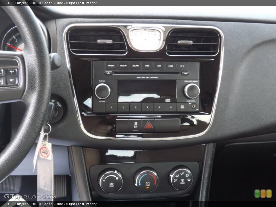 Black/Light Frost Interior Controls for the 2012 Chrysler 200 LX Sedan #65333526