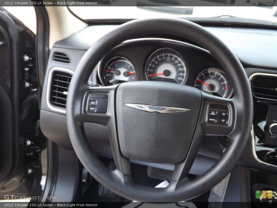 Black/Light Frost Interior Steering Wheel for the 2012 Chrysler 200 LX Sedan #65333535
