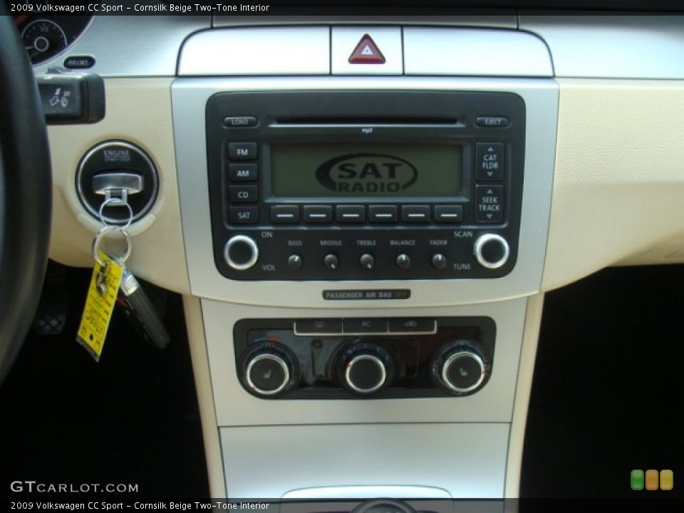 Cornsilk Beige Two-Tone Interior Controls for the 2009 Volkswagen CC Sport #65335836