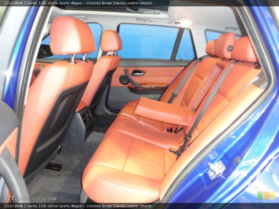 Chestnut Brown Dakota Leather Interior Rear Seat for the 2010 BMW 3 Series 328i xDrive Sports Wagon #65336262
