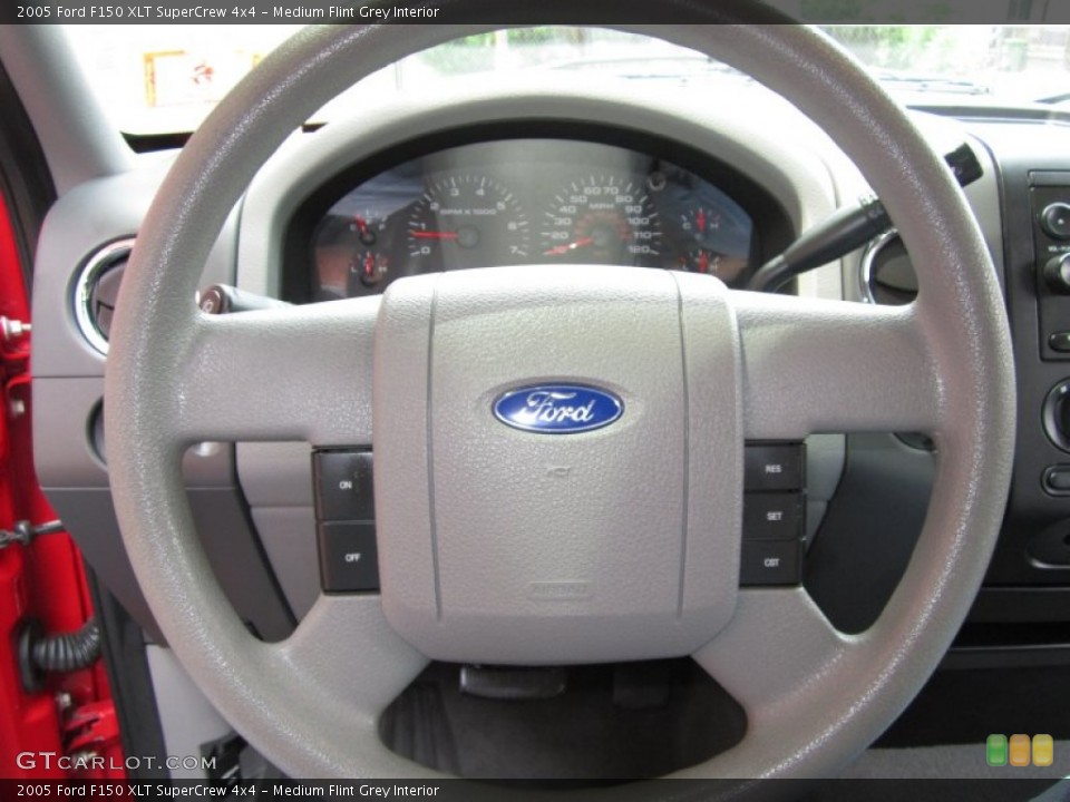 Medium Flint Grey Interior Steering Wheel for the 2005 Ford F150 XLT SuperCrew 4x4 #65339196