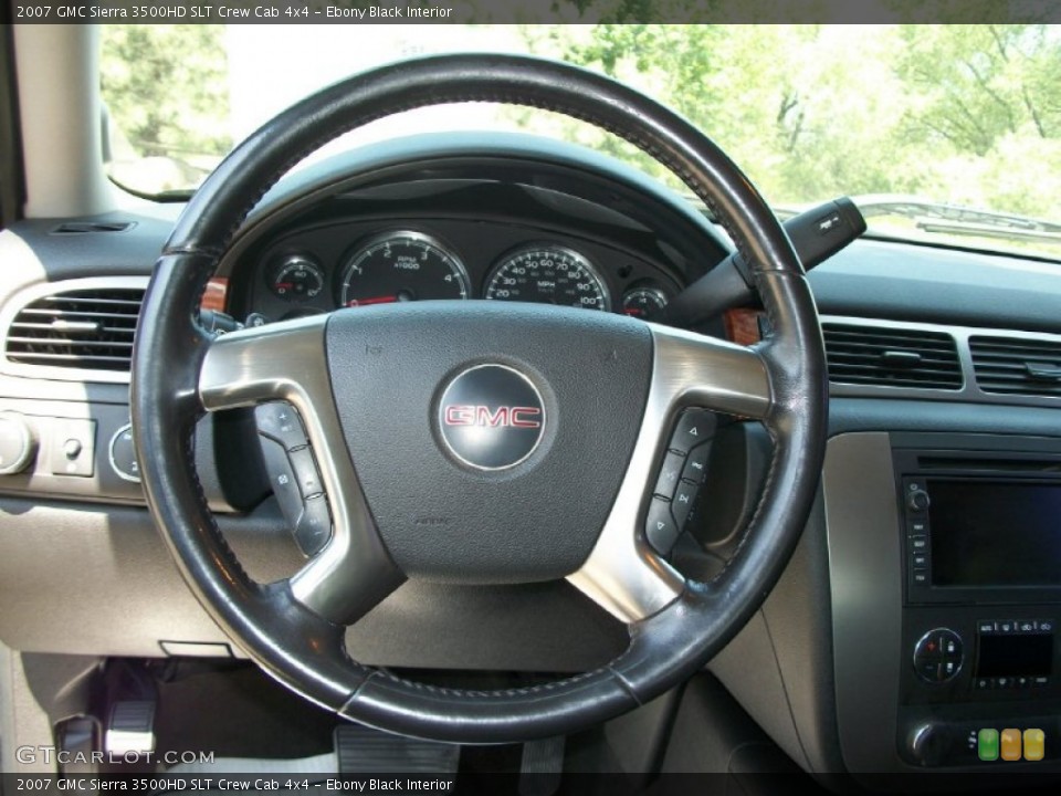 Ebony Black Interior Steering Wheel for the 2007 GMC Sierra 3500HD SLT Crew Cab 4x4 #65340498