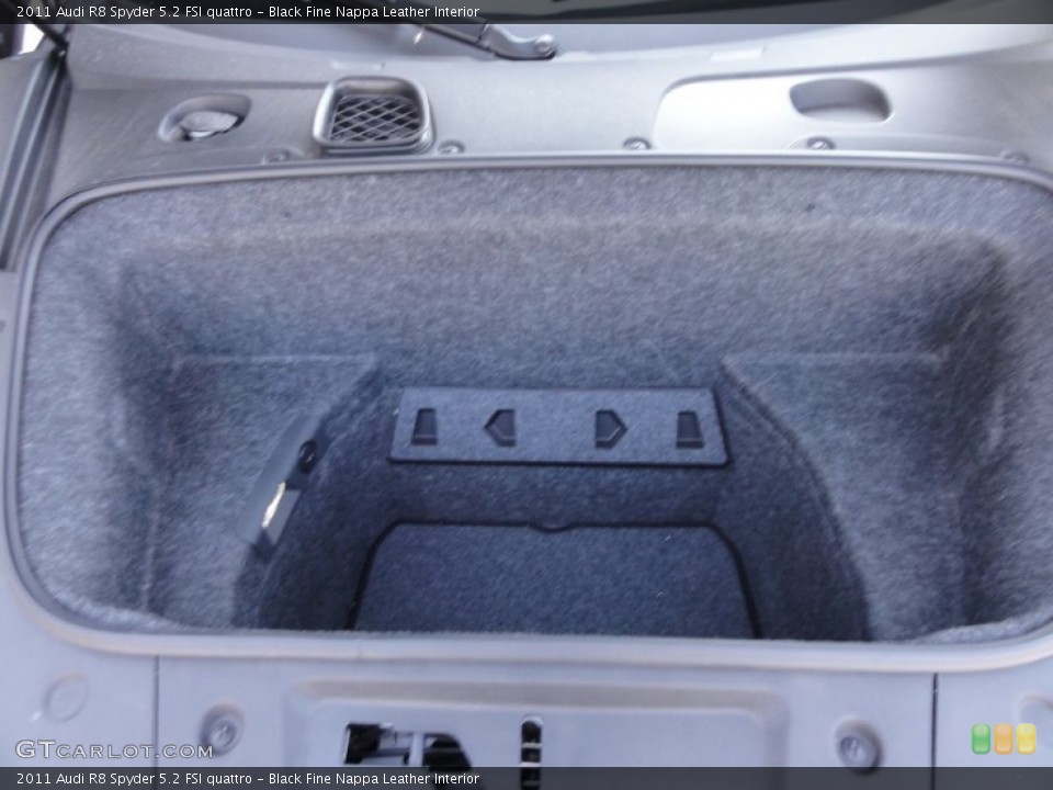 Black Fine Nappa Leather Interior Trunk for the 2011 Audi R8 Spyder 5.2 FSI quattro #65342461