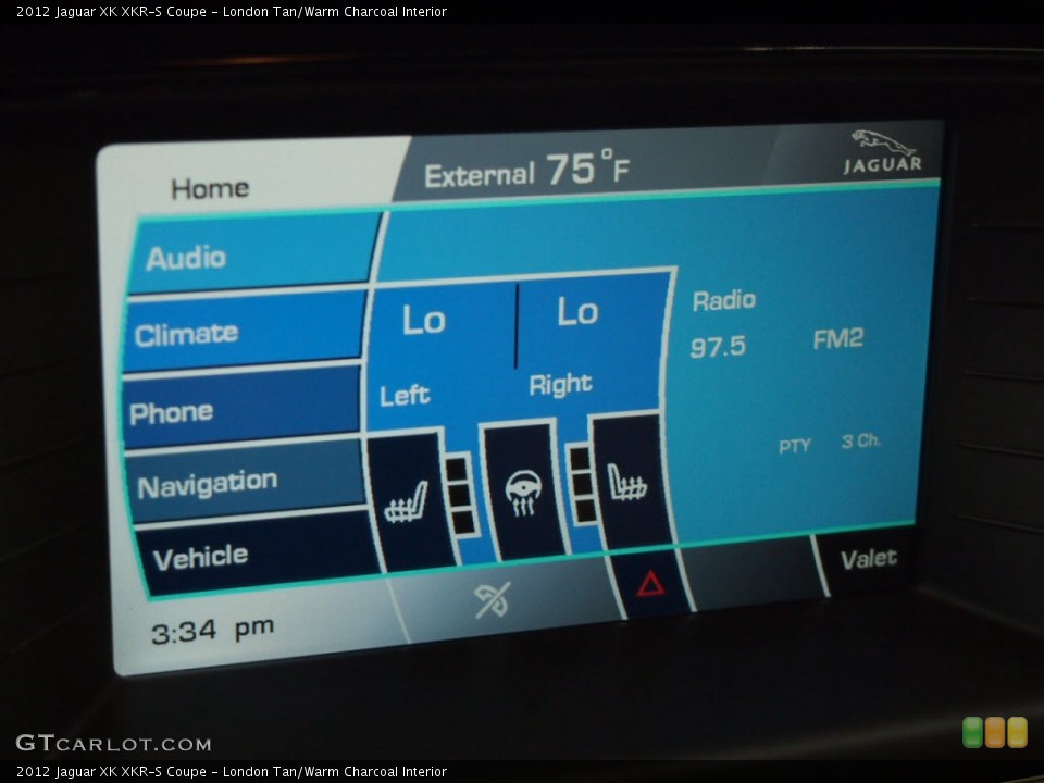 London Tan/Warm Charcoal Interior Controls for the 2012 Jaguar XK XKR-S Coupe #65345220